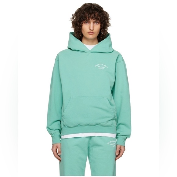 - 🆕SPORTY & RICH
Green 'Wellness Studio' Hoodie - Picture 3 of 8